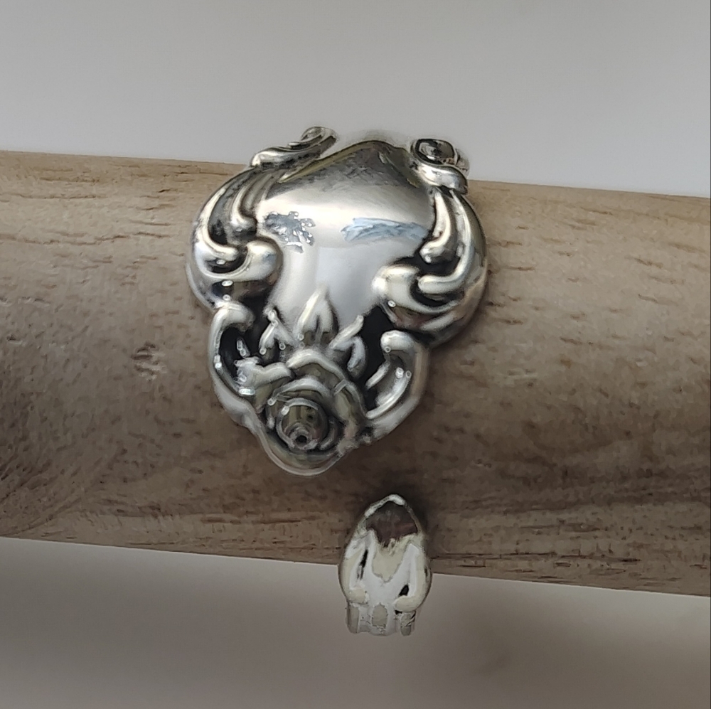 Oneida Spoon Ring, Elegant Silver Ring - image 5